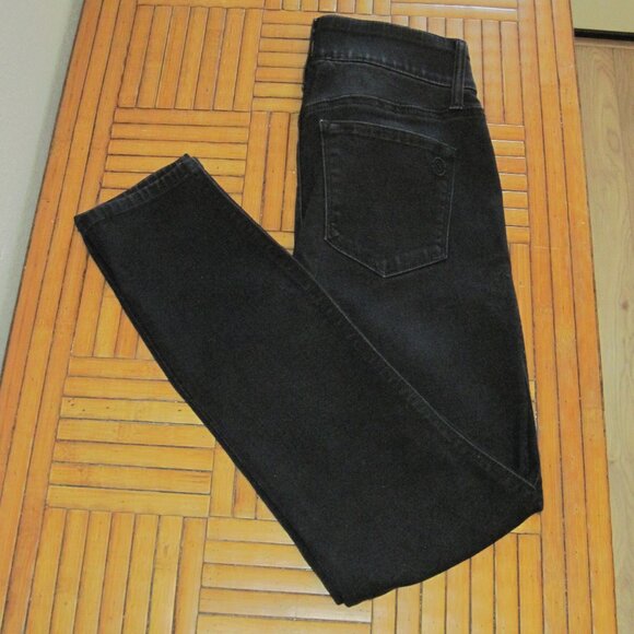Max Studio Indigo High Rise Skinny Jeans in Black, Size 6 - Picture 1 of 5